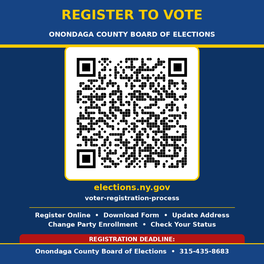 GrCode link to Onondaga County Board of Elections Voters website